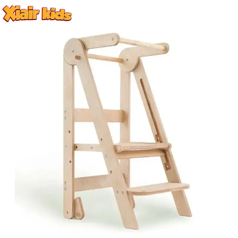 Xiair Montessori ayudante de cocina de madera paso torre de aprendizaje Klappbar taburete para niños altura ajustable torre de aprendizaje plegable