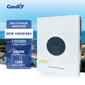 Salida de CA dual 110/220VAC 5kw 6300va Entrada fotovoltaica baja Inversor solar híbrido fuera/en la red con 120A MPPT incorporado, WIFI opcional