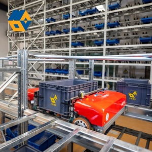 Sistema de estantería de almacén automático multinivel de alta densidad Industrial ASRS Contenedores de almacenamiento automatizados Sistema de estantería de lanzadera