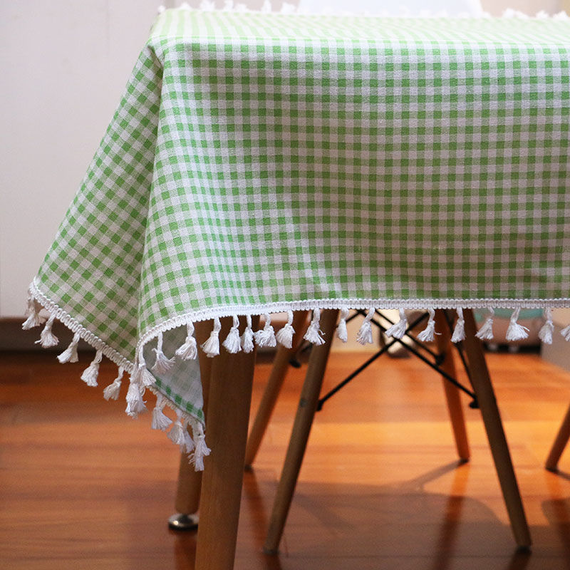 Green checkered tassel style