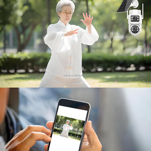 HD Intelligent Solar Energy <span class=keywords><strong>Security</strong></span> WiFi-Kamera HD 1080P Alarm PTZ-Netzwerk kamera im Freien