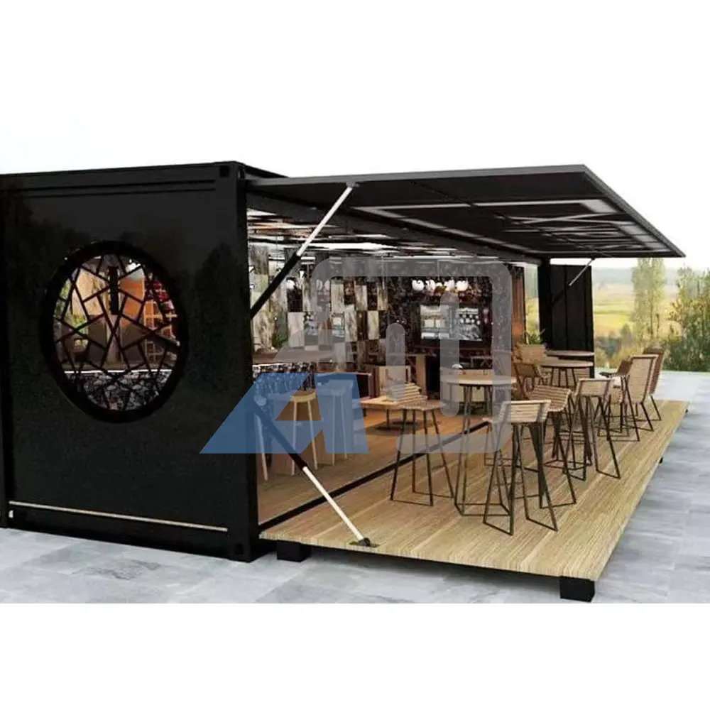 2022 pop up 20/40 ft container loja recipiente recipiente de café café café loja de design de interiores