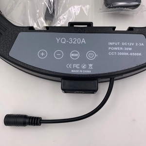 Uzaktan kumanda ve dokunmatik anahtar ile YQ-320A 12 "30W kısılabilir LED halka ışık - Product Image 6