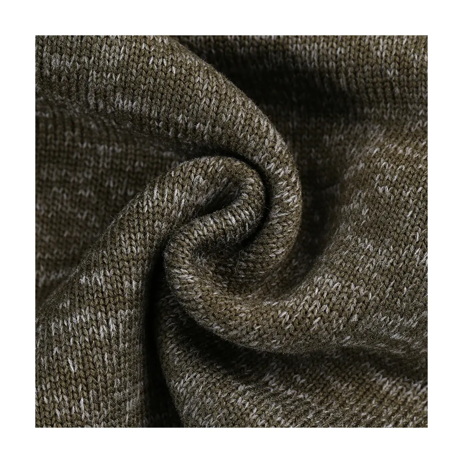 Suéter de lana 100% poliéster, suministro de fábrica, catiónico, tela Polar Melange