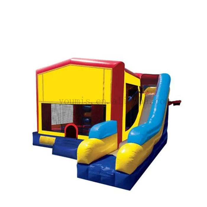 الأكثر مبيعًا لعبة صغيرة للأطفال قابلة للنفخ منزل حفلة القفز والانزلاق كومبو في الهواء الطلق