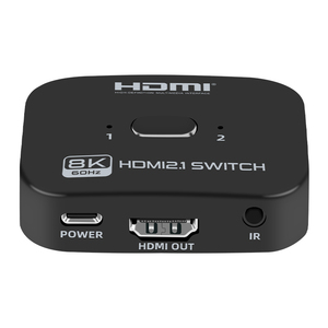 FJ-8K201 FJGEAR 8K <strong>2</strong> Port <strong>2</strong> in 1 Out or 1 in <strong>2</strong> Out Bidirectional <strong>HDMI</strong> Ultra HD <strong>Switch</strong> Support 7680*4320/60Hz <strong>HDMI</strong> <strong>2</strong>.1 <strong>Switch</strong> - Product Image 2