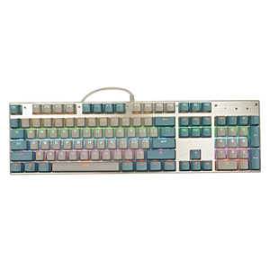 Precio de fábrica Venta directa Cable USB104 Teclas Teclado mecánico Retroiluminación RGB Ordenador ergonómico Teclado mecánico para juegos