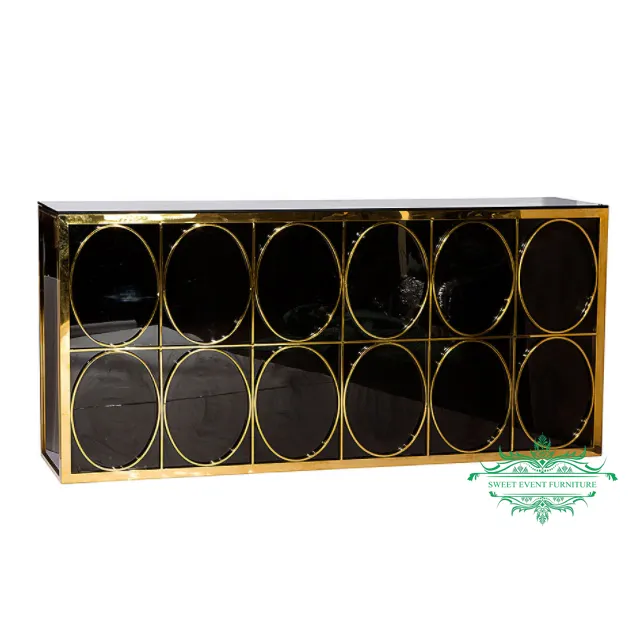 Top quality gold stainless steel bars with black board