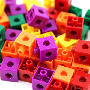 Ilkokul matematik öğretim yardımcıları kare blok plastik bulmaca yapı taşları çocuk eğitici oyuncaklar büyük parçacıklar - Product Image 2