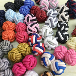 Round <strong>String</strong> <strong>Elastic</strong> Chinese Silk Knots French Cuff Links Sleeve Buttons Cufflinks
