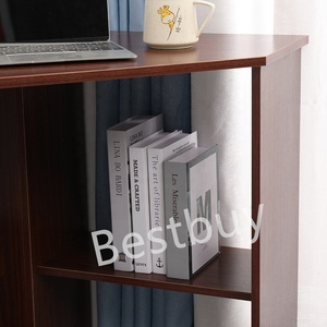 Corner Desk, Triangular <strong>Computer</strong> Workstation Desk with Storage Shelf, Compact Solid Wood Study <strong>Table</strong> for Bedroom Living Room - Product Image 2