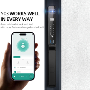 TUYA yüz tanıma parmak izi tutun eller kilit dar çerçeve cep telefonu tuya alüminyum kapı kodu kilidi otomatik akıllı kapı kilidi - Product Image 2