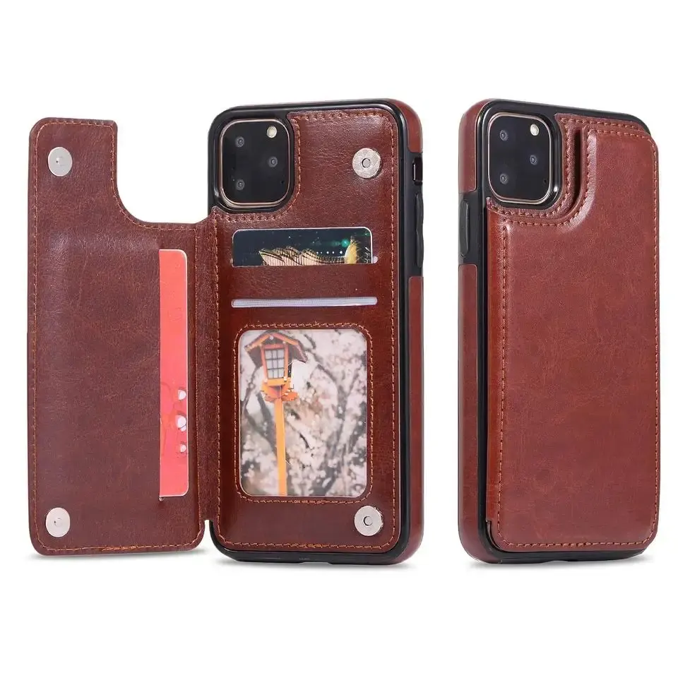 Flip cover Mobile Phone Leather Case for iPhone 14 13 12 11 Pro Max For Samsung S23 S22 S21 S20 ultra Card Holder Wallet Cover