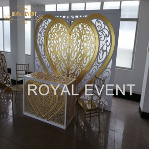 パーティーのための高品質の誕生日パーティーハートPVC背景スタンド花の背景結婚式のイベントアーチの背景 - Product Image 4