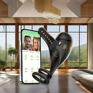 APP remot Kontrol pria dewasa mainan seks dapat disesuaikan Stimulator Glans pijat Vibrator <span class=keywords><strong>penis</strong></span> cincin Masturbator pria pelatih - Product Image 3