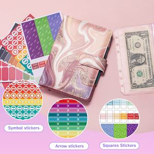 2024 portafoglio raccoglitore a foglia larga personalizzato A6 con busta accessori fissi organizzatore raccoglitore di Budget Planner - Product Image 5