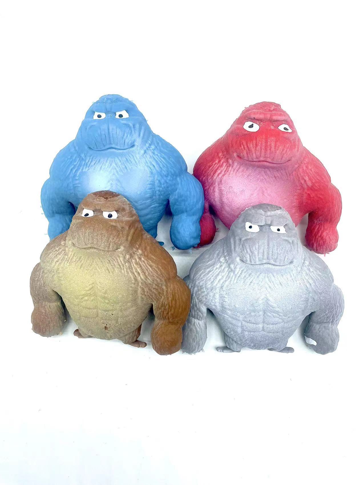 230g de petits gorilles de couleurs assorties en vrac - emballage en sachet OPP