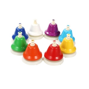 Chuông chất lượng tuyệt vời nhạc cụ cầu vồng 8 Lưu ý âm nhạc bàn chuông, 8 ghi chú đồ chơi tay đầy màu sắc chuông - Product Image 4