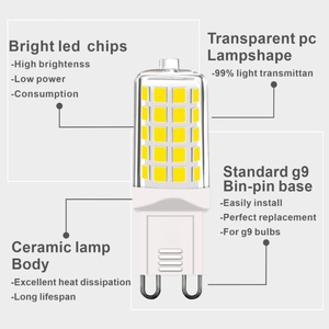 G9 LED ampuller 40Watt eşdeğer T4 avize ampul bi-pin G9 tabanı olmayan kısılabilir 4W LED ampul 360 derece ışın açısı - Product Image 3