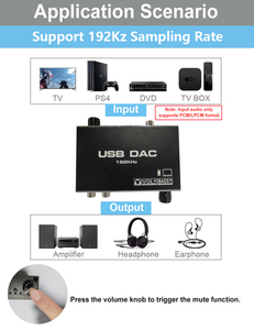 New Arrival USB DAC Digital to Analog Audio Converter 192KHz Support USB to Transmit PC-side Player signal - Product Image 4