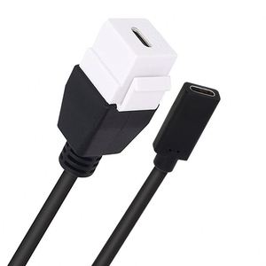 USB 3.1 Type-C ตัวเมีย USB Type C ตัวเมียติดแผงเต้ารับบนผนังสายเคเบิลอะแดปเตอร์0.2ม. สำหรับใส่กล้องคอมพิวเตอร์ - Product Image 5