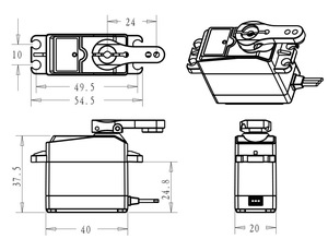 BLS3225 Digital <strong>Servo</strong> 25KG Brushless <strong>Motor</strong> <strong>Servo</strong> With 25T Arm <strong>DIY</strong> Toys for RC Car <strong>Robot</strong> Boat Model - Product Image 3