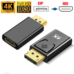 DP HDTV 4K Adapter Converter <strong>DisplayPort</strong> Male HD Female Video Audio Plug Switch for Computer TV Laptop DC <strong>Output</strong> OTP Protection - Product Image 2