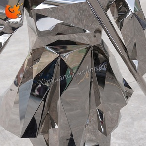 Hiện đại lớn ngoài trời công viên cảnh quan nghệ thuật cài đặt đánh bóng thép không gỉ hình học khỉ Vua Điêu khắc Kim Loại trang trí - Product Image 6