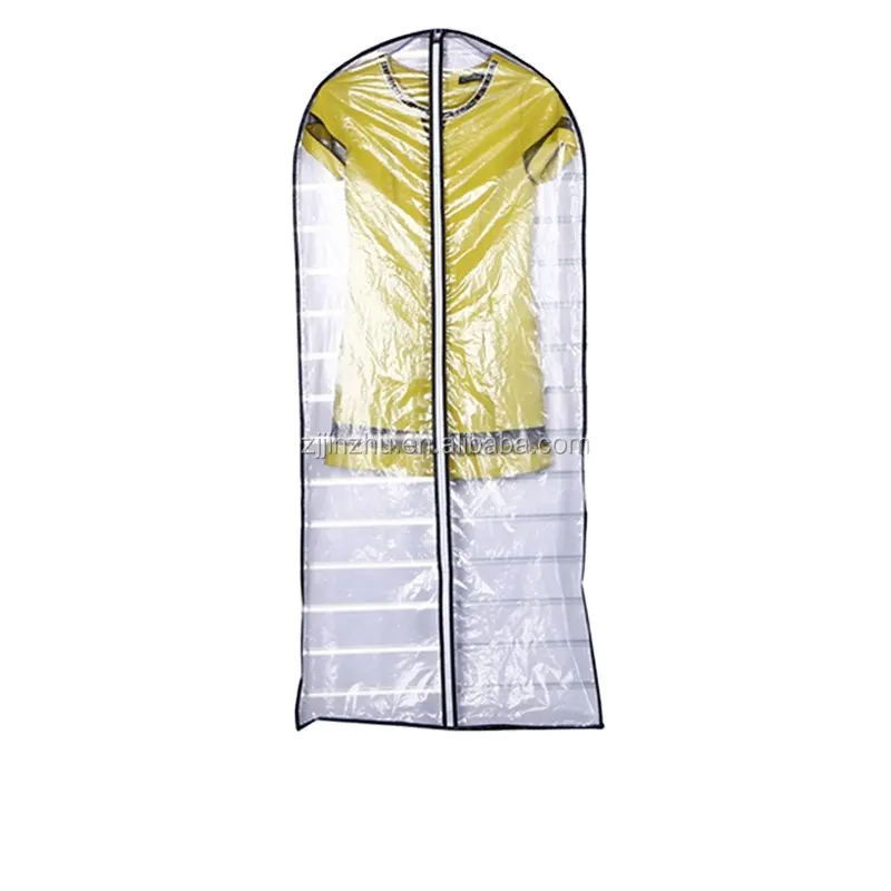 Prenda transparente bolsa de traje barato Durable ropa a prueba de polvo de la cubierta