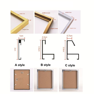 Gümüş altın gül siyah eloksal Metal fotoğraf çerçevesi fotoğraf/resim çerçevesi için fırçalanmış alüminyum çerçeve - Product Image 5