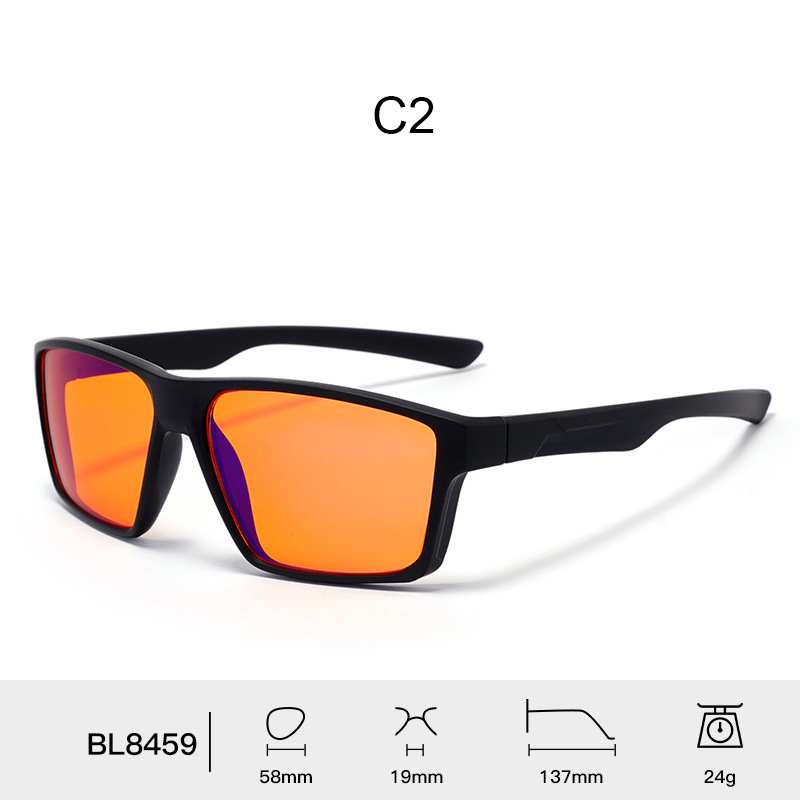 Monture noire avec verres Gaming-Orange