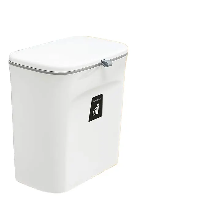Кухонная корзина для компоста или под раковиной, подвесной небольшой мусорный бак с крышкой для шкафа/ванной/спальни/офиса/кемпинга
