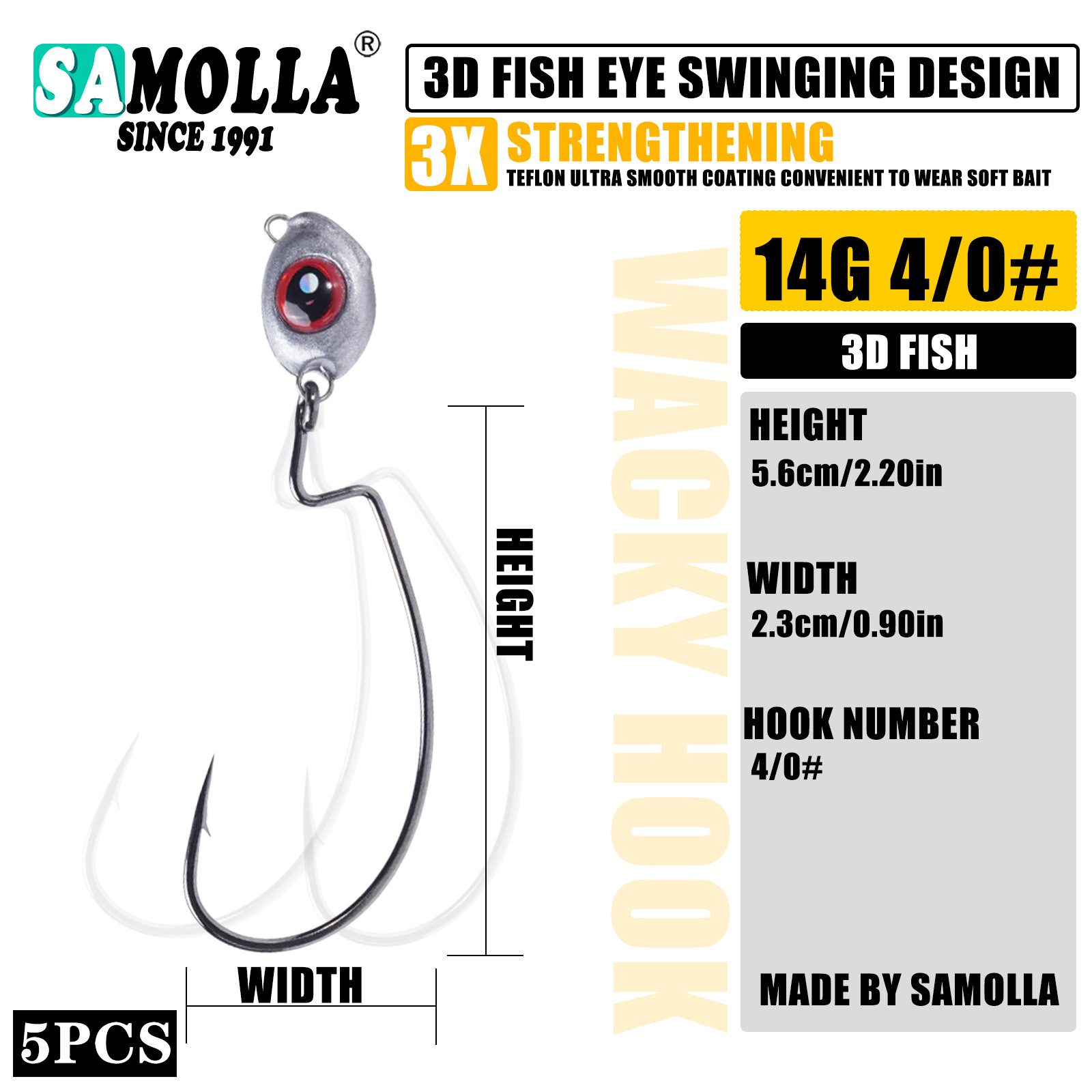 Red eye crank 14g 4/0-single price-multiple of 5 per pack