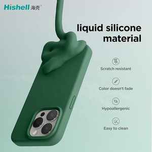 Perakende ambalaj ile katı sıvı silikon darbeye dayanıklı telefon kılıfı iç mikrofiber Apple iPhone 15 Pro Max için özelleştirilebilir - Product Image 4