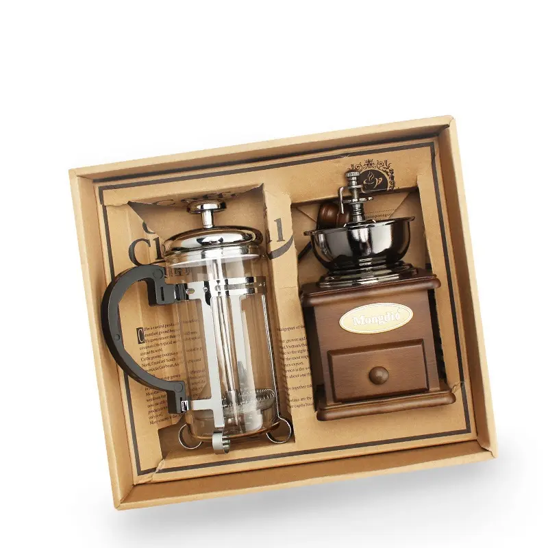 Moedor manual de café ajustável, com filtro resistente ao calor, máquina de café