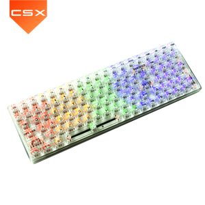 CSX Hot Sales 100 <strong>Keys</strong> Mechanical <strong>Keyboard</strong> Wired RGB <strong>Light</strong> Backlit LED PC <strong>Computer</strong> Gamer Gaming Transparent <strong>Keyboard</strong> - Product Image 1