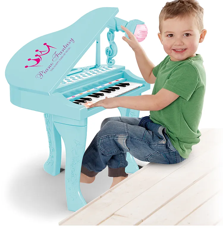 Nuevos productos Niños Piano Teclado Juguetes musicales Instrumento musical educativo Juguete Piano con micrófono juguetes para niños