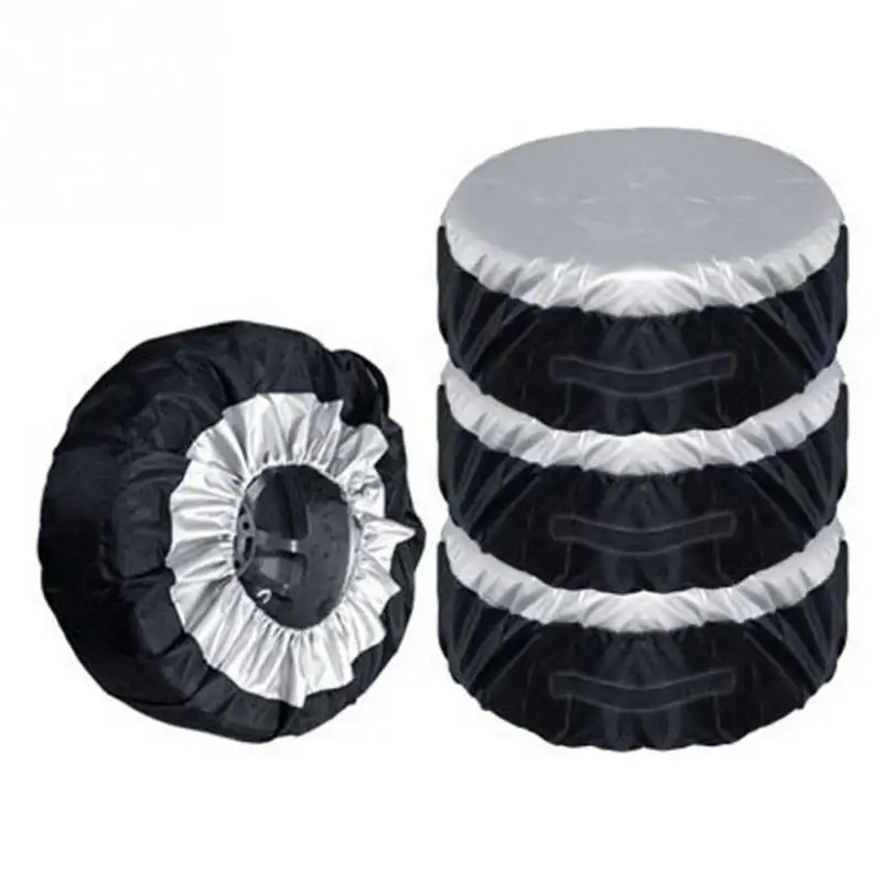 Изготовленный на заказ логотип полиэфирный Оксфордский материал черный серебристый принт цвет запасные шины для автомобиля крышка для защиты поверхности
