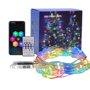 50LEDs noel dize ışık adresli RGB renk değiştirme tatil aydınlatma müzik Sync RGBIC şenlikli dize ışık - Product Image 3