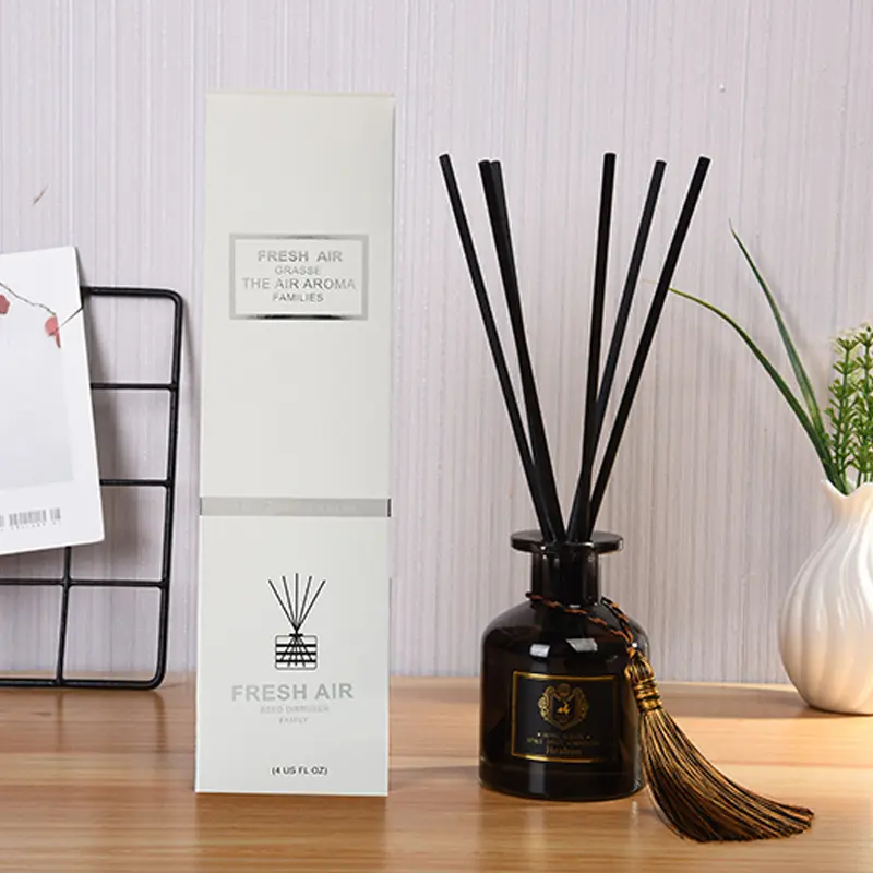 Fashion Hadiah Reed Diffuser Set Sola Bunga Hydrangea Penyegar Udara Minyak Rumah Aromaterapi Glade Reed Diffuser dengan Kotak Hadiah