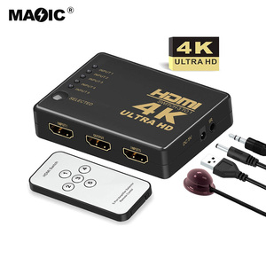 Conmutador HDMI 4K Ultra HD 5 en 1, Selector HDMI, 5 puertos con Control remoto IR para ordenador, HDTV, PS4, XBOX - Product Image 1
