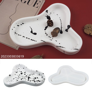 แม่พิมพ์แผ่นรองถ้วยแบบไม่สม่ำเสมอแม่พิมพ์ซิลิโคนยิปซั่มกาวหยดคริสตัลแบบติดในช่วงต้นของ Riser - Product Image 4