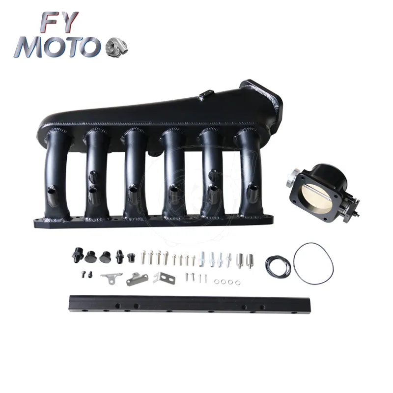 Ingestão kits Manifold com Trilho De Combustível + 90mm Corpo Do Acelerador Se Encaixe Para M50 M52 E36 E46 325i 328i 323i M3 Z3 M DESEMPENHO