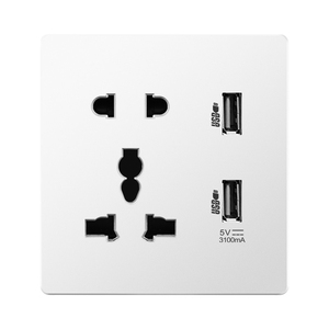 通用电源多插头电源插座5针插座，带双USB