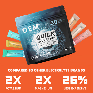 OEM nhãn hiệu riêng hydrat hóa năng lượng uống hỗn hợp chất điện giải bột đường chất điện giải hỗn hợp uống điện bột - Product Image 4