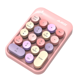 AJAZZ Mini 2.4G Wireless <strong>Numeric</strong> <strong>Keyboard</strong> Pink <strong>Numeric</strong> <strong>Keyboard</strong> External Circular <strong>Keyboard</strong> for Financial Accounting