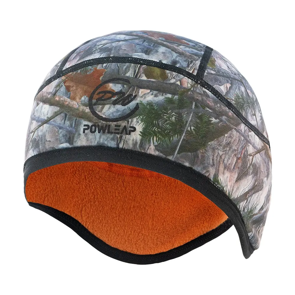 Gorro de lã camuflado para caça, barato preço de fábrica inverno, quente, personalizado, proteção fria, caçadores, laranja, gorro de lã