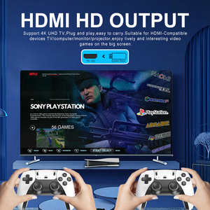 จอยสติ๊กไร้สาย4K สำหรับเล่นเกม P5X, จอยสติ๊กเครื่องจำลองเกมแพดเกม64G 40000 + เกม HD เอาต์พุต HD คอนโซลวิดีโอเกมย้อนยุค - Product Image 2