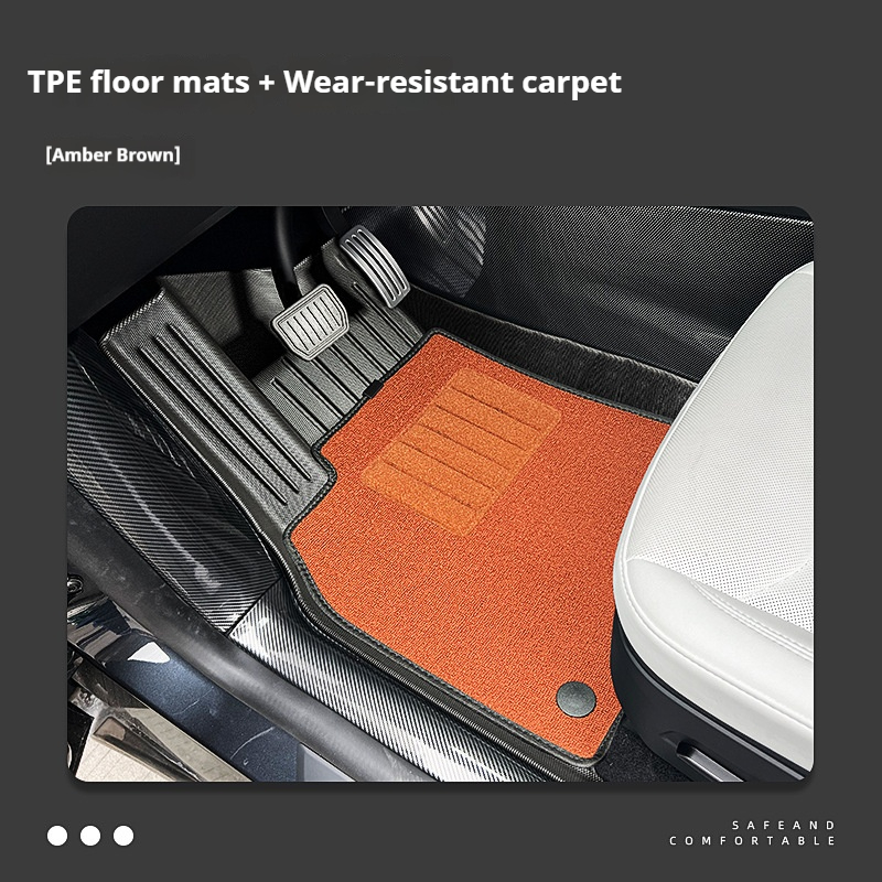 Tapis de sol en carbone firber + tapis résistant à l'usure
