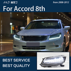 アコード8th 2008-2012用カーライトG8LEDクリスタルウィングヘッドライトスタートアップアニメーションガイドDRLダイナミックターンシグナルランプアップグレード - Product Image 6